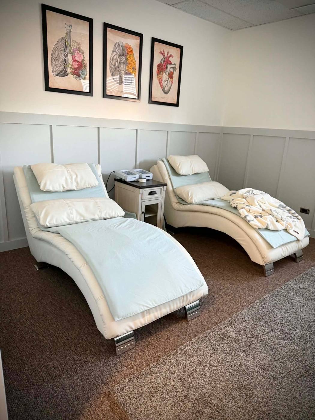 Treatment lounge with reclining chairs at Central Idaho Wellness Center in Jerome